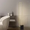 Lâmpadas de piso minimalista RGB Lâmpada moderna LED quadrada vertical Design Replique Quarto Dimmível sala de estar interna em pé