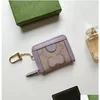 Designer di monete 2023 Wordets Men Donne Clutch Highs Qualità Ophi Zipper Ladies Chiave Card Porta a doppia borsa Style726503 Drop Dh5l7
