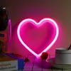 Batteri USB LED Neon Light Wall Decoration Butterfly Lightning Heart Neon Sign Night Light For Kids Bedroom Wedding Party Gift