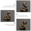 Decoratieve beeldjes Tuin Decor Craft Cobra standbeeld ornament Zodiac Snake Miniatuur koper Desktop Decoratie thee Pet Bronze