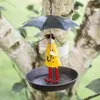 Autres fournitures d'oiseaux Sentille de chaîne de métal d'alimentation unique avec conception de parapluie pour filles pour décoration de jardin extérieur cour facile