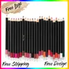 25 Farben Holz schärferbarer veganer Lipliner -Privatetikett Multifunktional Eyeliner Augenbrauen Lippenstift Lippenstift Bleistift Großhandel 240506