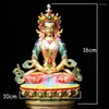 Figurine decorative Longevità/ Amitayus colorato 5 pollici Efficacia Tranic Buddha Lega Metal Fornitori buddisti Home/ Office Decorate Statue