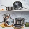 Kochgeschirrsets Professionelle Professionaler aus Edelstahl 4-teiliger Starter-Set leicht zu reinigen, indem das aufgebaute Lebensmittel verhindern