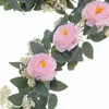 Fleurs décoratives 2pcs Simulate Rose Vine Decoration Wedding Birthday Birthday Party Party Plant Plante Place