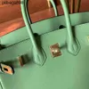 Tasarımcı Çanta Brknns Swift Deri Handswen 7A El yapımı balmumu iplik çantası 25cm tereyağı meyve hızlı deri altın toka üst düzey çanta