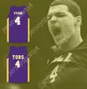 Custom Nay Mens Youth/Kinder Mike Evans 4 Ball High School Tors Purple Basketball Trikot Top S-6xl