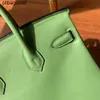 Tasarımcı Çanta Brknns Swift Deri Handswen 7A El yapımı balmumu iplik çantası 25cm tereyağı meyve hızlı deri altın toka üst düzey çanta