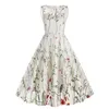 Robe en tulle florale vintage de la femme