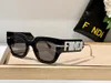 Versão superior f óculos de sol Fen fe40097i mesmo estilo designer de luxo de luxo copos pretos para homens e mulheres com caixa