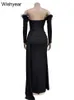 Vestidos sexy urbanos Ano Elegante Aniversário Night Night Vestres para mulheres vestido de noiva Long Christmas Maxi Bodycon Prom Party Dress With SLVE T240510