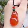Colliers pendentifs Chalcedony Gourd Red Agate Fu Lu Shou Wholesale Live Broadcast vendra des cadeaux
