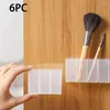 Förvaringslådor läppstiftlåda tre-rutnät väggmonterade hålfria små föremål ögonbryns Clipper sax Penna Brush Makeup Organiser