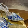 Rene Caovilla Sandals Designer Heels Dress Shoes Rhinestone High Heels Luxury Designer High-Heeled Party Wedding Shoe Dress Shoesトップ品質サイズ35-43