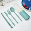 Dinnerware Sets With Case Reusable Portable Cutlery Tableware Set Spoon Fork