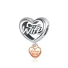 Charms Designer Heart Jewelry Family Series Mom Sisters Da figlia Amo la tua dea perle fai da te Fit Pandoras Collana bracciale Fashion Cl Ot8it