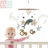 Baby Mouse Toy Mobile 0-12 mois Boîte de musique née en bois sous-marine Balle de baleine suspendu jouet baby-baby baby