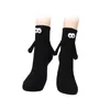 Women Socks Selling Quirky Three-dimensional Holding Hands Magnetite Medium Tube Pile Up Cute Eyes Feet Soc