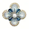 Broches 1pc Vintage Bohemian Style Light Luxury Gemstone Brooch Ladies Love and Creativity Party Gift Ornement Corsage