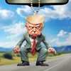 Pendentif acrylique 2d Trump mignon de voiture de canard de canard rétroviseur