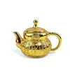 Ensembles de voiles de thé Baifu Sha Gold Tea Set Chinois 1 plateau Pot 4 tasses Decoration Tasse de décoration