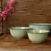 Ciotole bacino zuppa in stile cinese smalto resistenza alla corrosione verde delicata multifunzionale