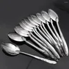Spoons 30/5pcs Stainless Steel Spoon Long Handle Soup Ice Cream Dessert Scoops Milk Coffee Teaspoon Kitchen Tableware Utensils
