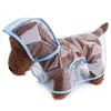 Hundkläder husdjur levererar regnrock vattentät transparent plast mode poncho personliga färgkant kostymer för stora hundar