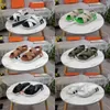 2024 Summer Electric Women Sandals Scarpe in gomma Sole in gomma Luce Luce in pelle di pelle di pelle di pelle di pelle Scivolo per spiaggia casual Slide Comfort Passample Tagie 35-40