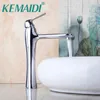 Robinets de lavabo de salle de bain Kemaidi Robinet UK Chrome Polied Basin Mixer Water Tap avec un seul levier Taps Pont monté