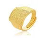 452R Lucky Chinese Word Rings Adjusted Jewelry For Men 24k Pure Gold Plated Original Design8734871