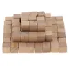 100pcs Natural Wooden Building Blocks Bricks Cubes Wood Toy 240509