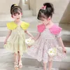 Mädchen Sommerkleid Baby Blumenkleid 2024 Neues Sommerkleid 3-jähriges kleines Mädchen Prinzessin Kleid