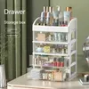 Drawer Jewelry Makeup Storage Box Large Capacity Transparent Makeup Storage Box Multi-layer Multi-functional Desktop Organizer 240506