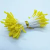 Fleurs décoratives 500pcs 2 mm / 0,078 pouces en verre artificiel étamines pour décoration de gâteau artisanat nylon bricolage accessoires cadeaux