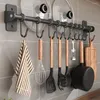 Kitchen Storage Utensils Steel Accessories Organizer Stainless Adhesive Wall Hook Holder Shelves Rack