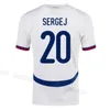 2024 Serbia National Team Mens Soccer Maglie Jovic Kolarov Vlahovic Sergej Matic Ljajic Shirt da calcio uniformi set completo per bambini 2025 Euro Cup