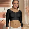 Women's Shapers Firm Shaper Bra Women Breast Augmentation Post Op Long Sleeves Upper Arm Slimming Shapewear Tops Faja