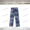 Xinxinbuy Männer Frauen Designer Pant Paris Mosaikbrief Jacquard Stoff Denim Spring Sommer Casual Hosen Schwarz Blau Grün Rot M-3xl