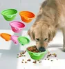 Bol à chiens de chien en silicone pliable Couleur de bonbons extérieurs Puppy Doogie Food Container Feeder Dish8245332