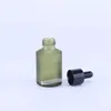 Opslagflessen 2 stks 60 ml matgroene glazen fles met druppelaar Essentiële olie 60cc leeg parfum