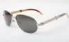 18 new high quality round sunglasses horn glasses 566 natural white glasses men and women sunglasses sunGlasess Size 6116140mm8833560