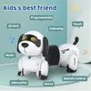 Toys robot à distance Electronic Dog Intelligent Wireless Smart Electric / RC Talking Child Control 24g Kids Pet pour Bulw Programmab Animal Bewgl