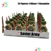 Blocks Kids Toys Toys WW2 Soldados Building Nation Exército Mini Figuras de Ação Militar Educacional para meninos Presentes de Natal Deld Otite