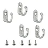 Hooks 5Pcs Wall Mounted Mini Hook For Hanging Coat Towel Bags Key Holder Letter Rack Hanger Organizer Decor Kitchen Dining Bar Tool