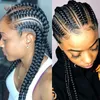 Incoo 36 Full Lace Braided Wigs For Black Women Jumbo Knotless Box Braid Lace Wigs Cornrow Synthetic Wig Braide African Hair 240430