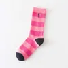 Chaussettes masculines 21FW TIDE Brand chaussettes masculines et femmes à tube moyen broderie Pure Coton Stripe Sports Stockings