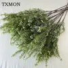 Decorative Flowers Artificial Green Plants Grass Outdoor Garden Decor Fake Flower Wedding Window Background Wall Materials Christmas Home