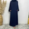 Etnische kleding Moslim Abaya Hoofddoek Smock Slves Iftar One-Style Fashion Clothing Dames Islamitische kleding Dubai Saoedi-Arabië Zwart Robe Max T240510