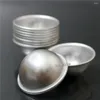Moldes de cozimento (10pcs/lote) 4 cm de diâmetro de meia bola de meia bola de alumínio moldes de torta de geléia de jelly para suprimentos de bricolage